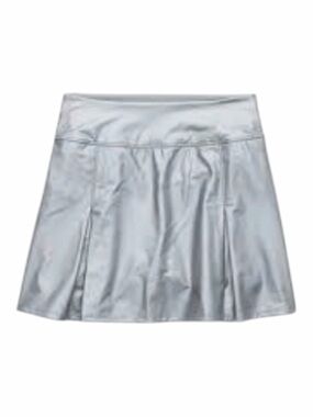 Offline By Aerie Real Luxe Faux Leather Mini Skirt Silver